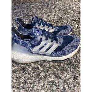 Adidas Mens Ultra Boost 21 Running Shoe,‎ Crew Blue/White/Crew Nazy, sz 8